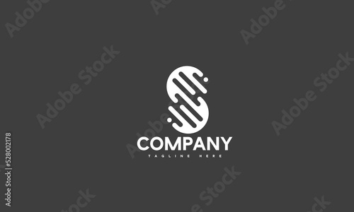 minimal letter S logo template