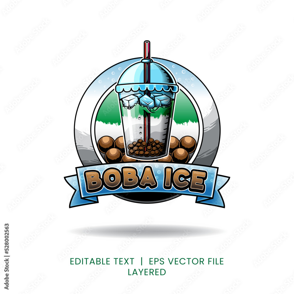 Boba ice Logo