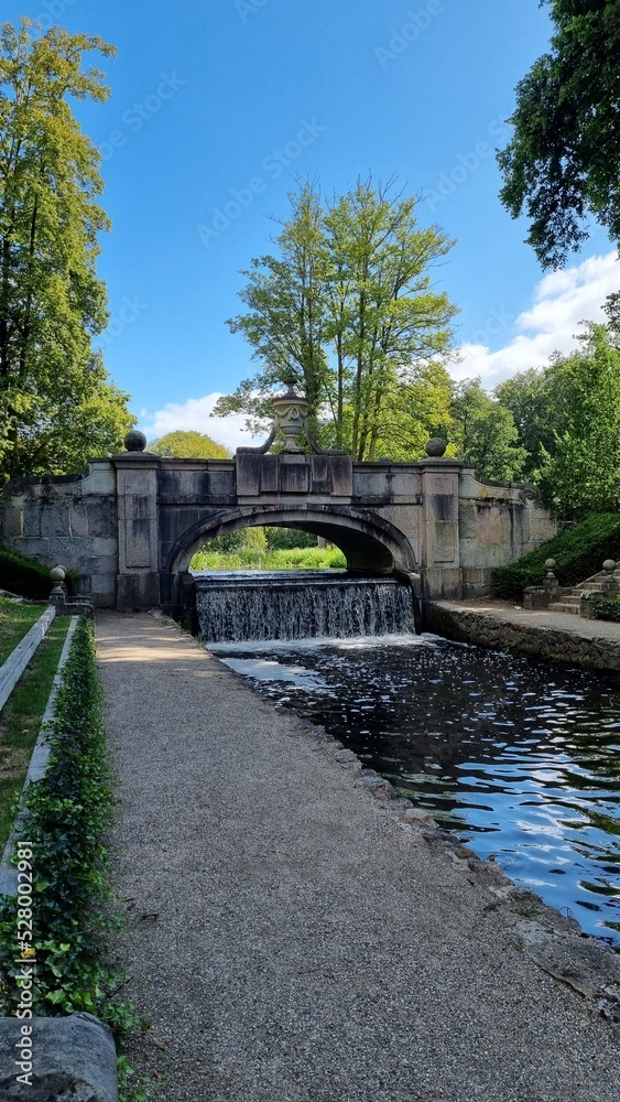 Stone bridge in Ludwigsluster Schloss Park