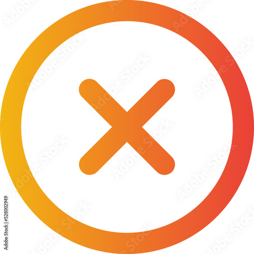 close gradient icon