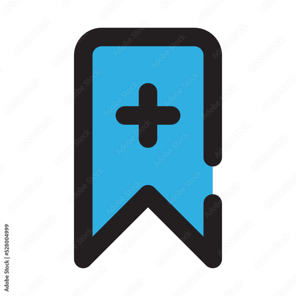 Obraz premium bookmark line color icon