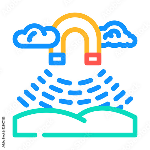 geomagnetic storm color icon vector. geomagnetic storm sign. isolated symbol illustration