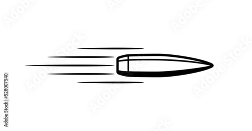 Valokuva Flying bullet icon