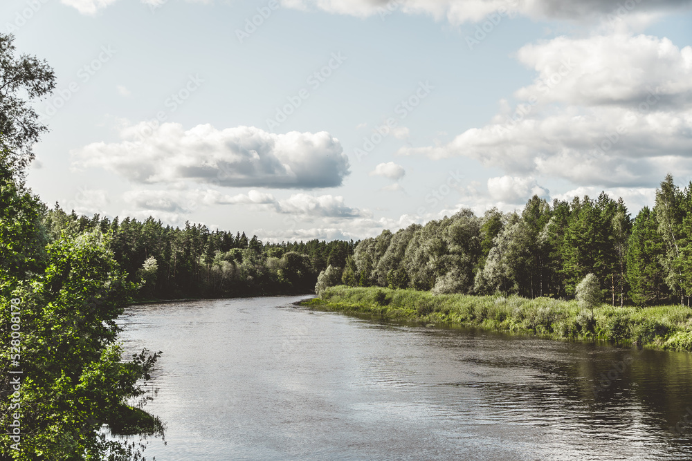 Gaujas river in Latvia summer time 2021.