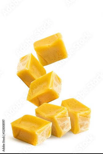 Vietnam coconut candy (or Keo Dua) isolated on white background