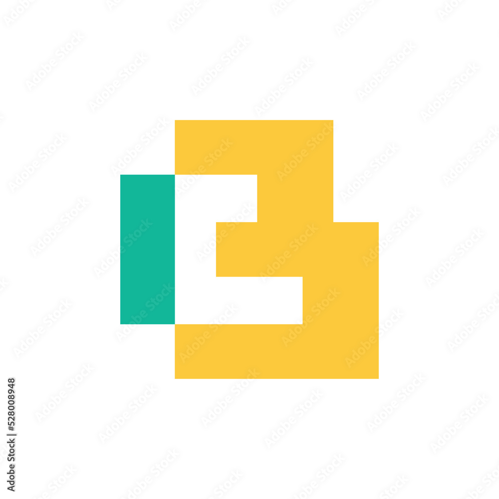 Letter B logo or icon design. template elements. geometric abstract logos