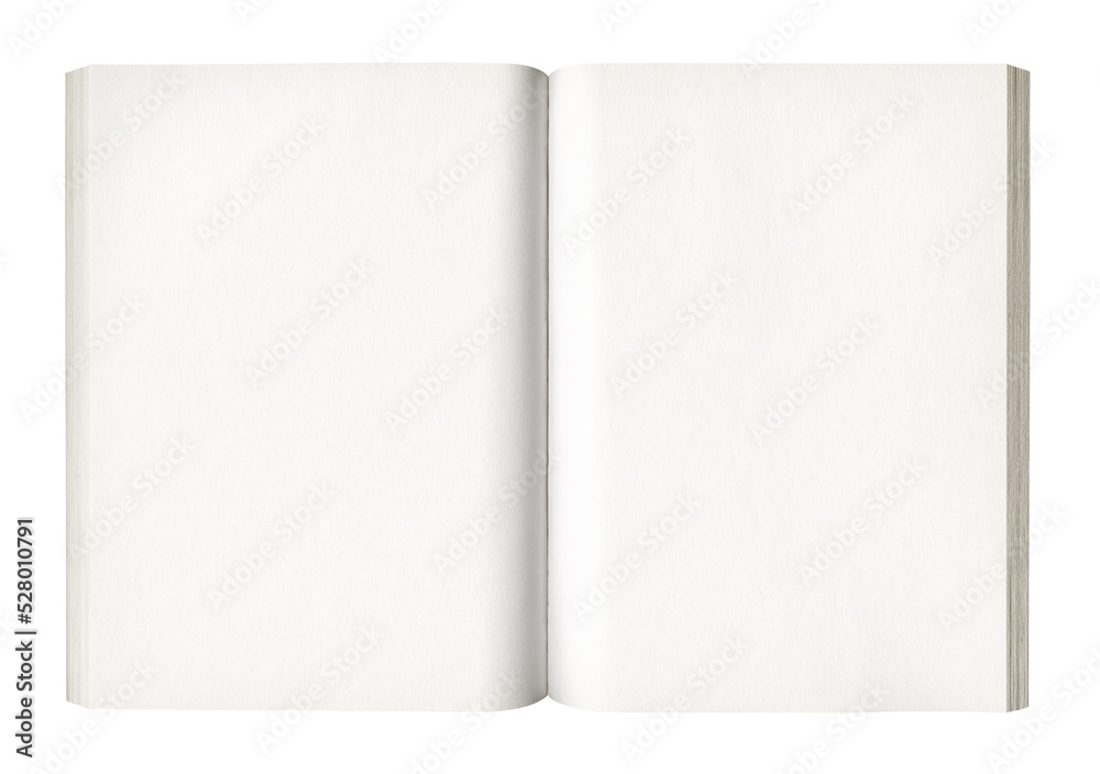 White open book isolated on transparent background