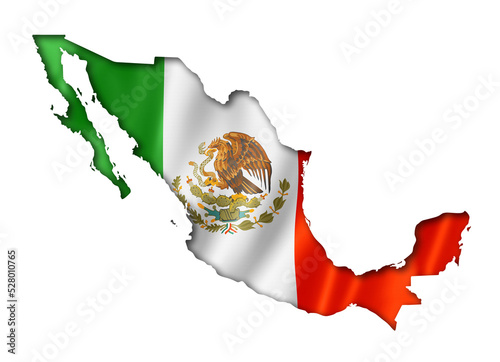 Mexican flag map photo