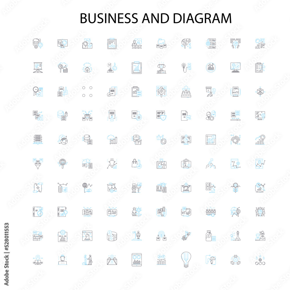 business and diagram icons, signs, outline symbols, concept linear illustration line collection business and diagram icons, signs, outline symbols, concept linear illustration line collection