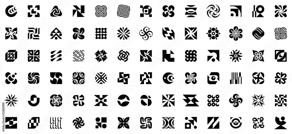 Obraz premium Abstract logos collection. geometric abstract logos. icon design