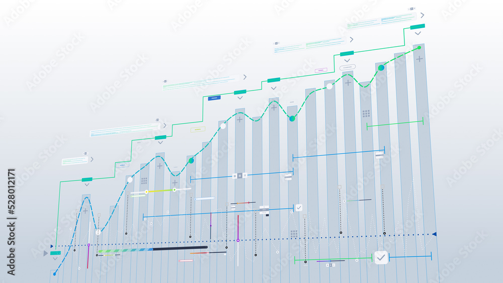 Chart Rising Business Strategy Graph 3D Chart Rising Business Strategy Graph 3D