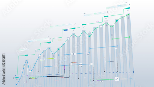 Chart Rising Business Strategy Graph 3D