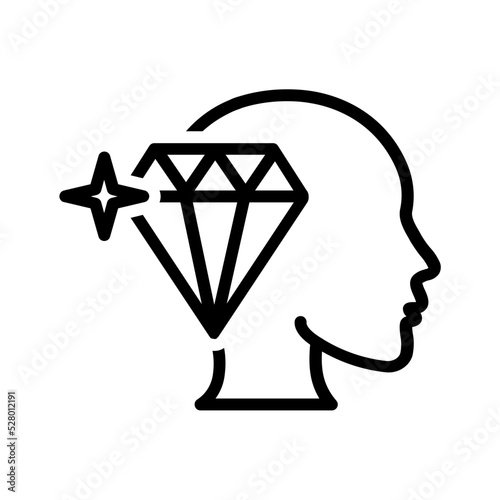 Black line icon for Clarity
