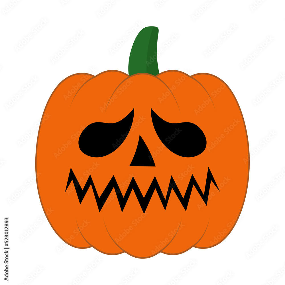 Orange evil smiling Halloween pumpkin vector illustration Orange evil smiling Halloween pumpkin vector illustration
