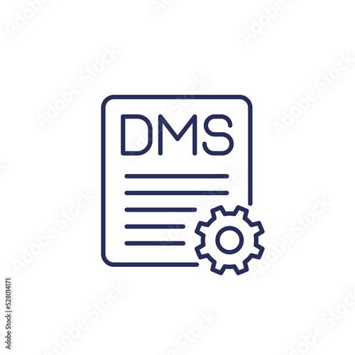 DMS line icon, Document management system © nexusby