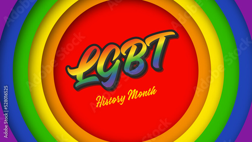 LGBT History Pride Month. Rainbow concept. illustration