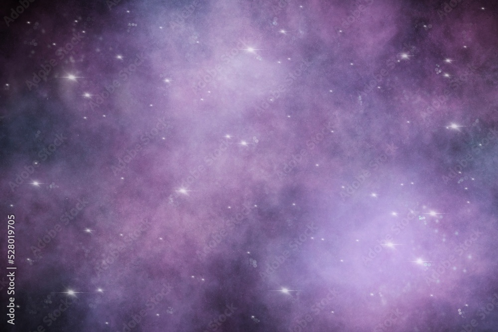 Purple space and galaxy background 