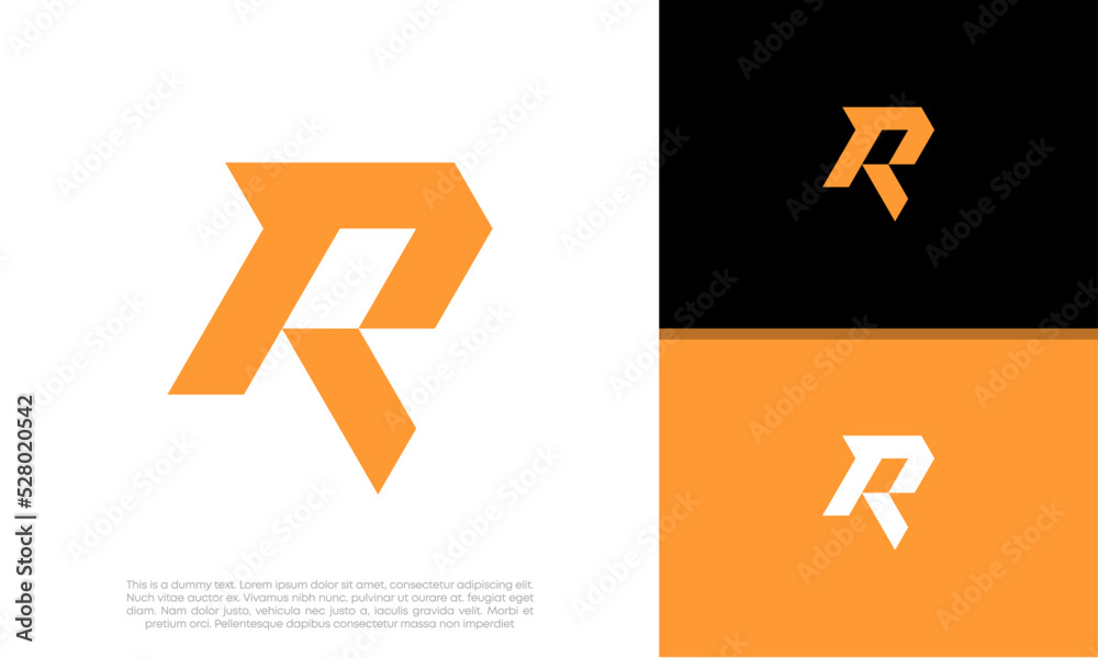 Initials R logo design. Initial Letter Logo. Innovative high tech logo template. Initials R logo design. Initial Letter Logo. Innovative high tech logo template.