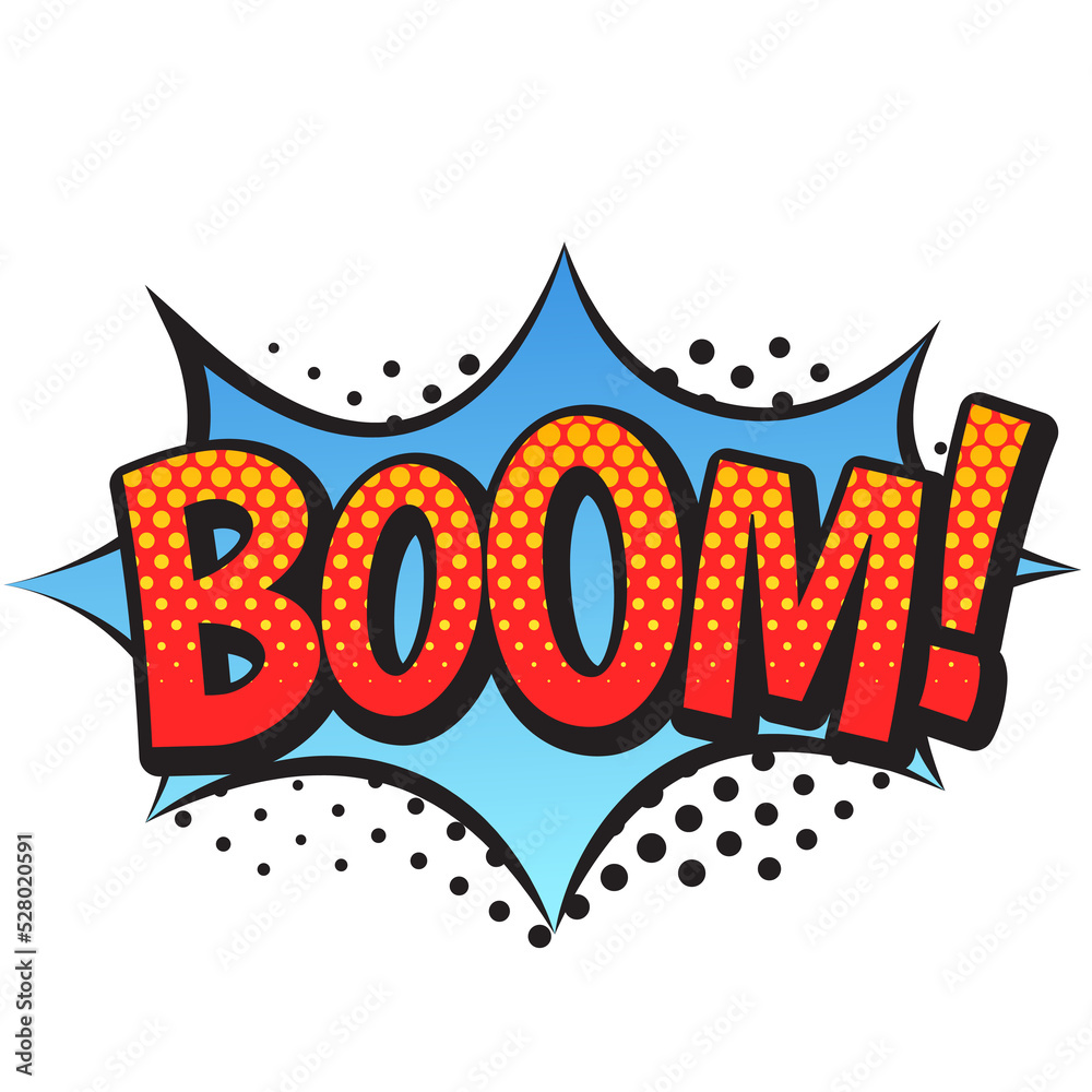 Obraz premium Comic speech bubble with boom text. Boom comic.