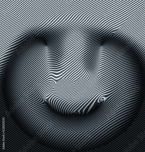 illusive op-art, Halftone Pattern, Abstract Background of rippled, wavy lines
