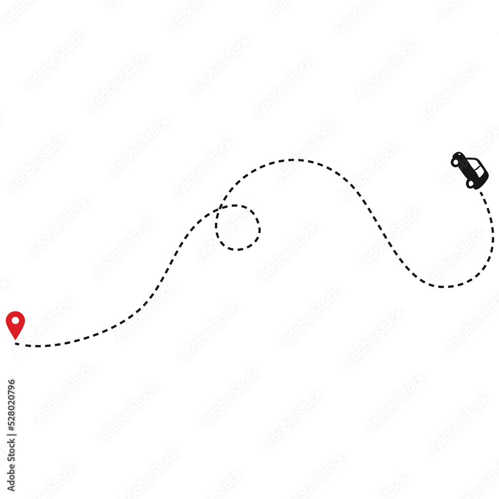 Car route with map pin. Travel concept. Car route with map pin. Travel concept.