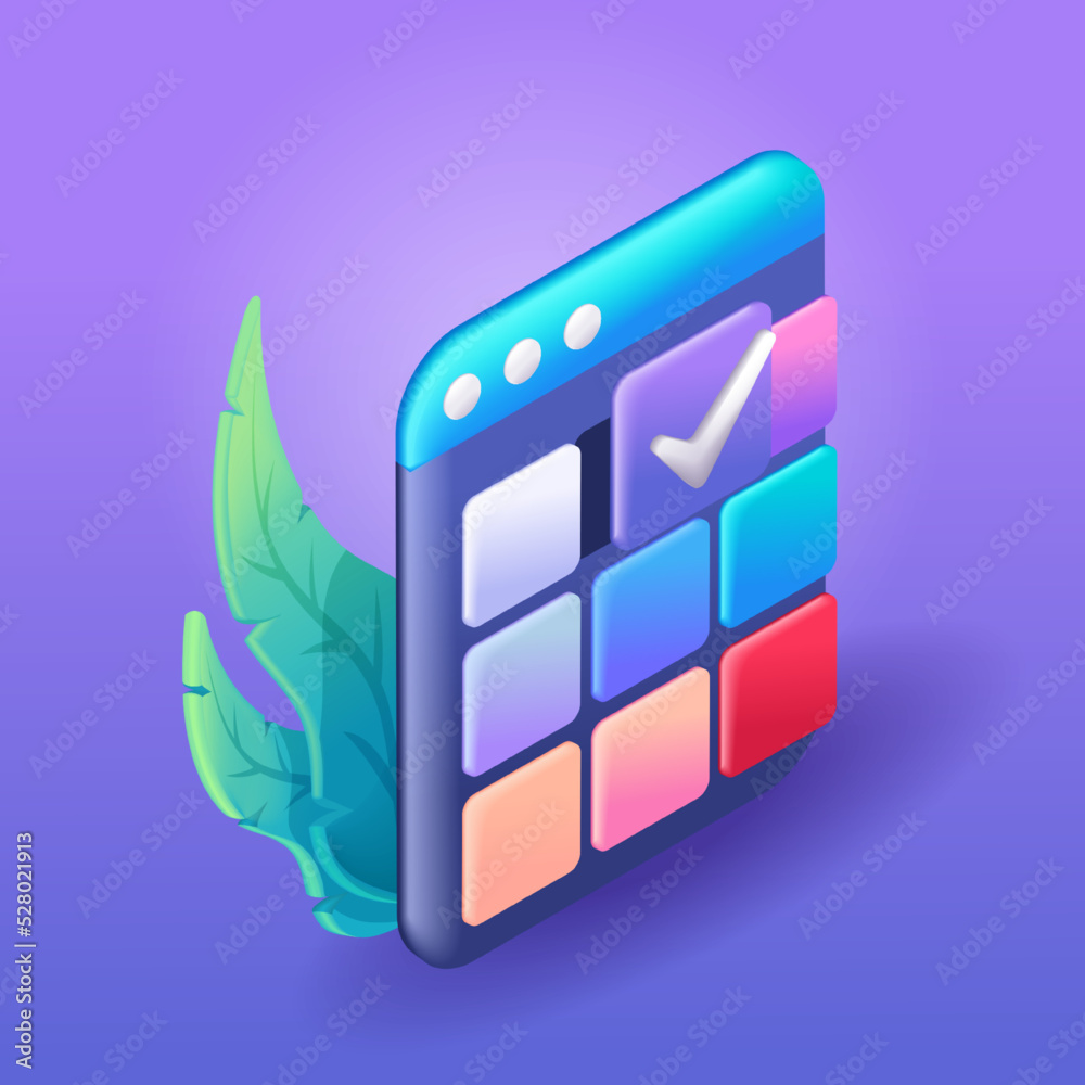 3D Isometric Illustration Cartoon Color Palette Custom Palette A 3d isometric illustration cartoon color palette custom palette a