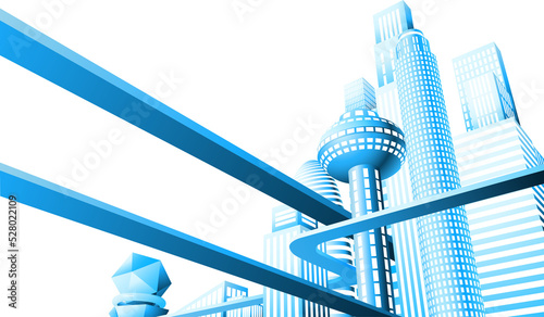 Futuristic cityscape