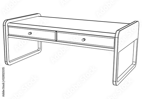 Table line icon set. Collection of vector symbol in trendy flat style on white background. 