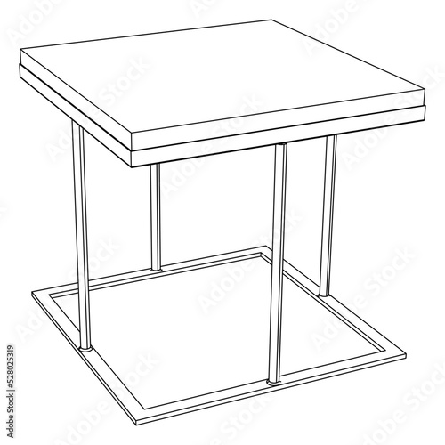 Table line icon set. Collection of vector symbol in trendy flat style on white background. 