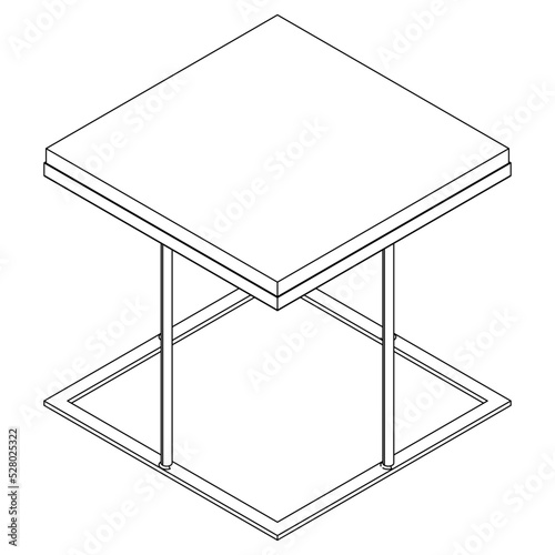 Table line icon set. Collection of vector symbol in trendy flat style on white background. 