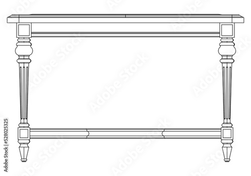 Table line icon set. Collection of vector symbol in trendy flat style on white background. 
