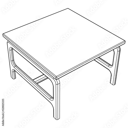 Table line icon set. Collection of vector symbol in trendy flat style on white background. 