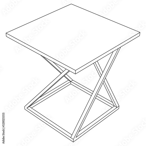 Table line icon set. Collection of vector symbol in trendy flat style on white background. 