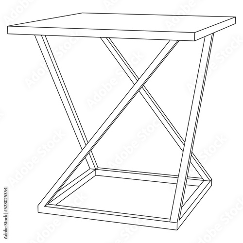 Table line icon set. Collection of vector symbol in trendy flat style on white background. 