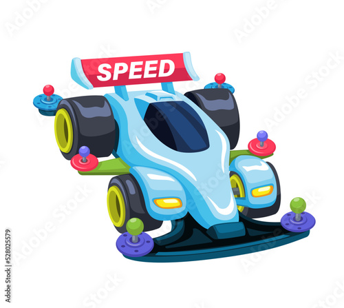 Mini 4wd car toy. racing competition symbol cartoon illustration vector