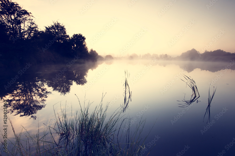 sunrise over lake