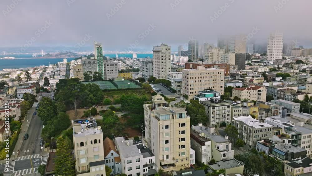 San Francisco cityscape with houses San Francisco cityscape with houses