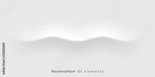 Neumorphism style liquid interface background. Neumorphism User interface design. photo