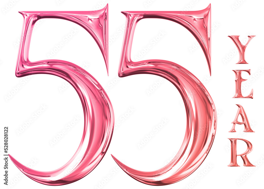 Number 55 year 3d Anniversary Number 55 year 3d Anniversary