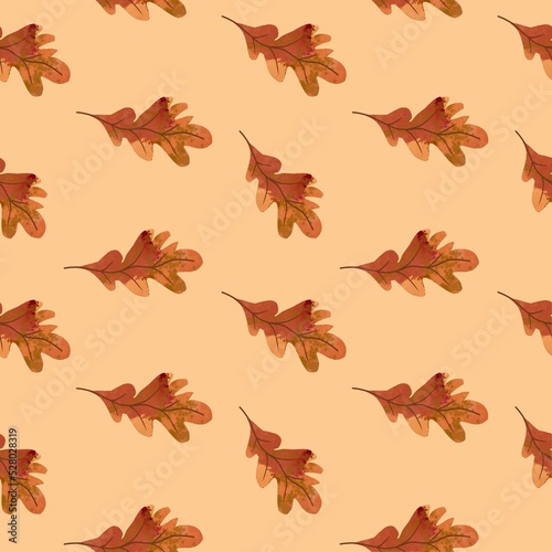 autumn leaves pattern. leaf fall pattern. falling oak leaves photo