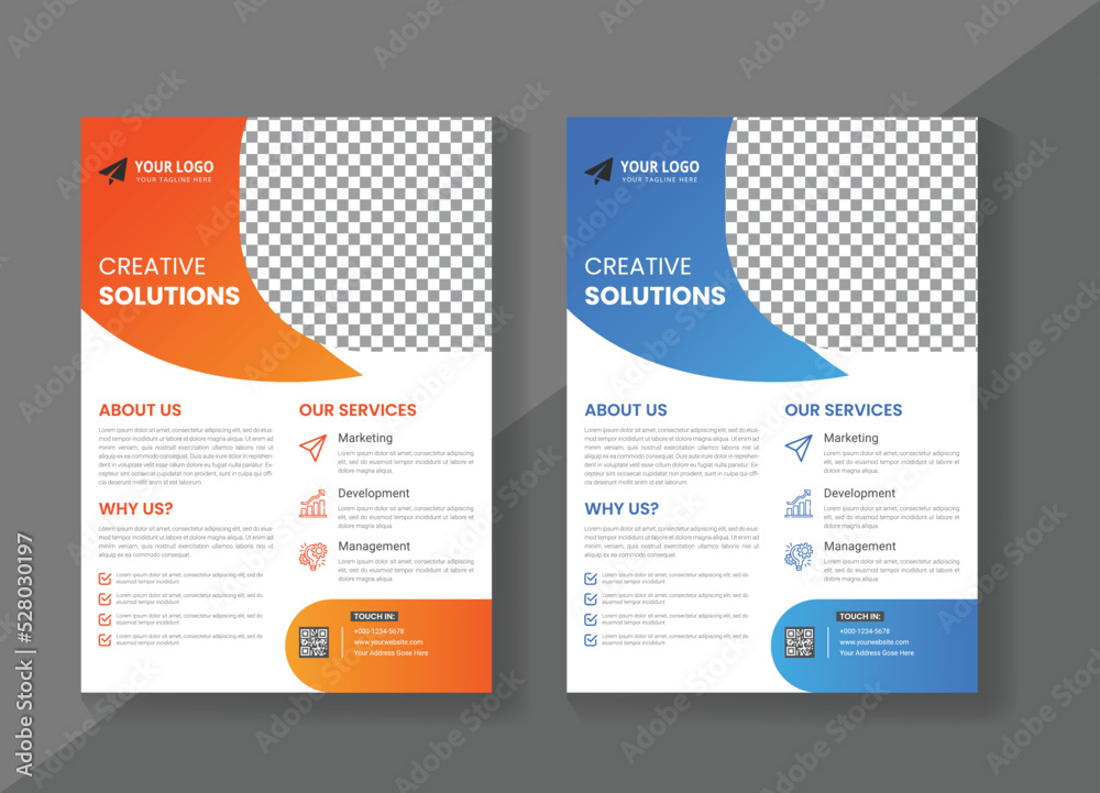 Modern corporate business flyer template design, creative corporate business flyer, abstract business flyer, brochure design, cover, annual report, poster, any flyer, graphic design layout