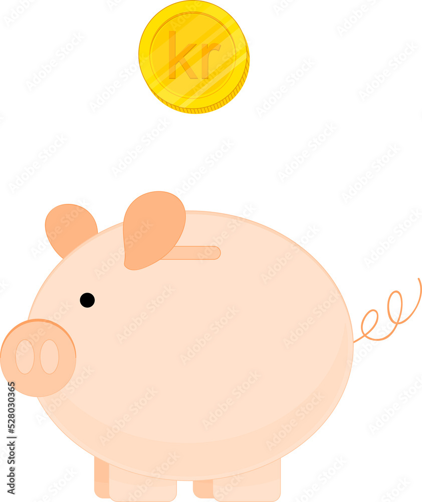 Fototapeta premium Swedish Flag vector hand drawn flag, Swedish krona vector hand drawn