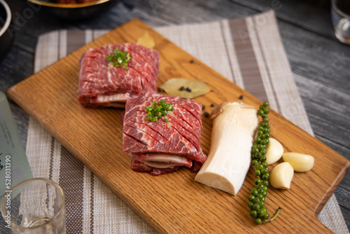 korean bbq food galbi Fresh Grilled Ribs