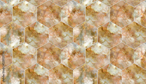 Marble Hexagon Seamless Texture