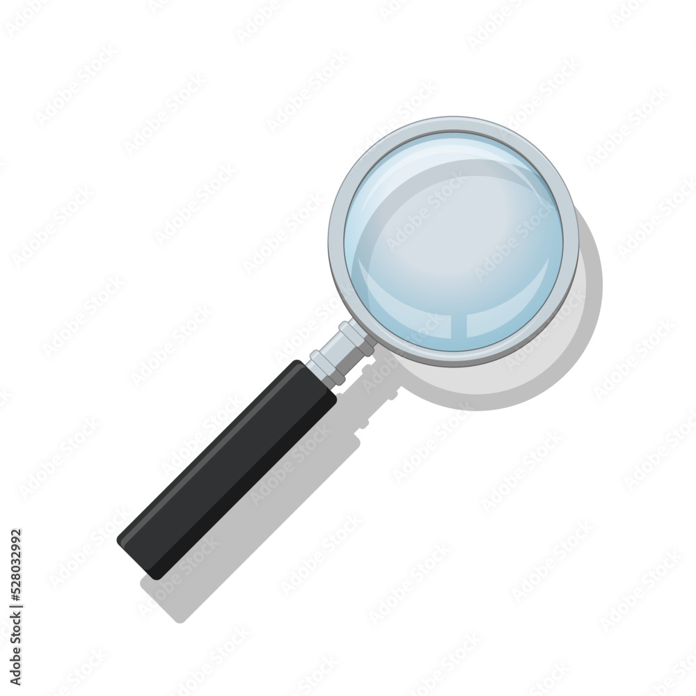 Magnifying glass vector isolated on white background Magnifying glass vector isolated on white background