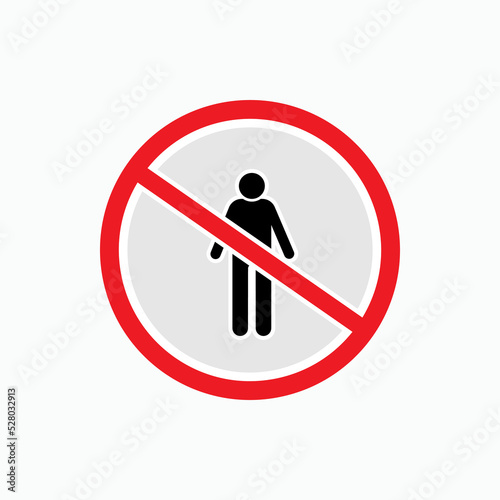 No Racism Icon. Equality Sign Symbol - Vector.     