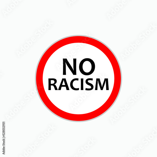No Racism Icon. Equality Sign Symbol - Vector.     