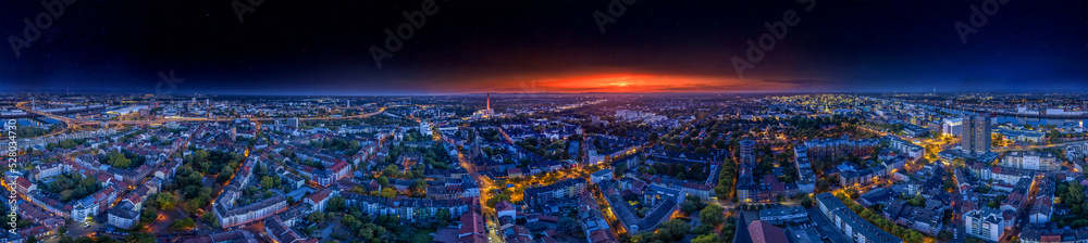 ludwigshafen night aerial 360°