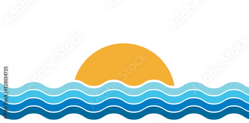 mare, sole, orizzonte, onde