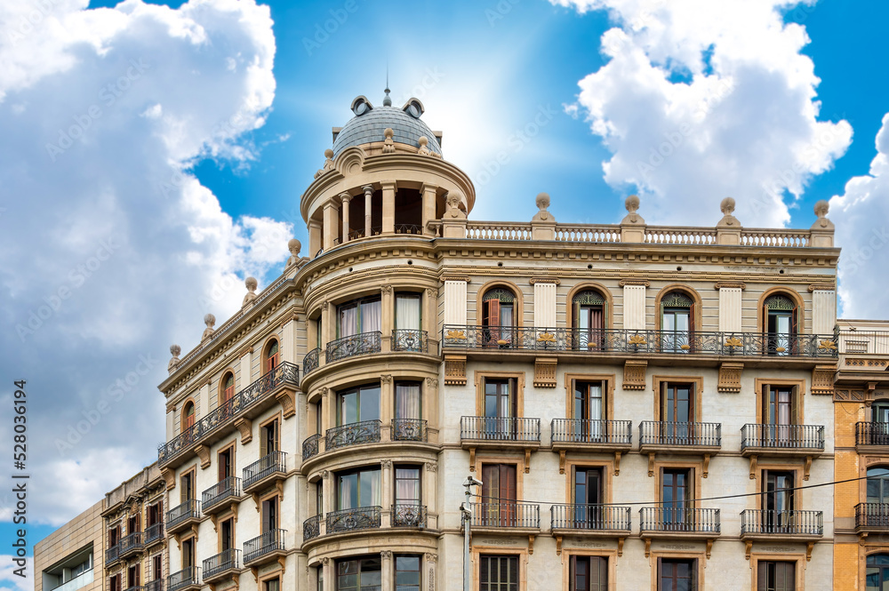 Barcelona's classic old-style architecture, Spain